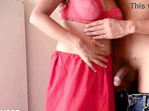 Nepali couple suggests intimate moments in sari at home with girlfriend vibes.