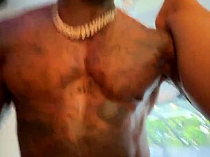 How does this thick brunette with massive tits swallow Jason Luv's huge cock?