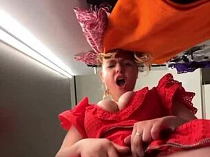 Amateurs dive into public fucking in a changing room with close-up orgasm and big tits blowjob action outdoors.