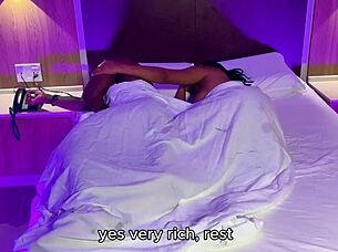 i mean this sexy latina just bends over and fucks her boyfriend's roommate with that tight pussy wow