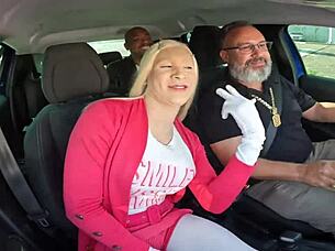 Whoa, check out Brazilian babes Tiffany Wilson and Latrell in wild car blowjob party with Elisa Ferraz joining the sucking fun 😈🚗