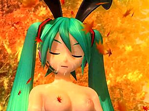 Hatsune Miku Velvet Arabesque Project Diva Nude Mod Exposes Big Tits Bunny Costume