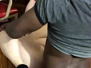 Thick White Slut Manhandled By BBC Thug