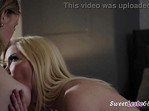 Busty Blonde Teen Seduces Big Ass Mature Friend for Intense Wet Pussy Licking