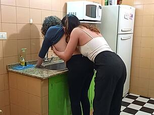 Every time my neighbor visits, we end up like this, fingering wet pussies.