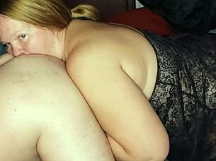 Tongue action and cock sucking session