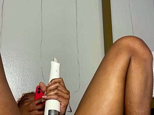 edging my wet pussy lips right in front of my best friend slowly