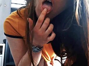 GFE Jerking Off With Busty Brunette Friend