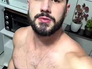 Relaxed At Home Brazilian Bodybuilder Decides To Masturbate With Huge Muscular Cock In Solo Fetish Scene