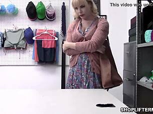 Desperate milf Dana Dearmond caught shoplifting on CCTV at mall. Officer lets her bang to avoid charges and gain freedom.