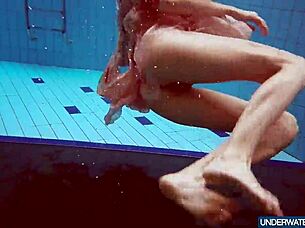 Martina the hot Croatian keeps up her steamy show in the shower outdoors.