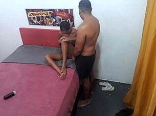 Amateur sexy Latina teen gets intense 1on1 anal in her tight ass