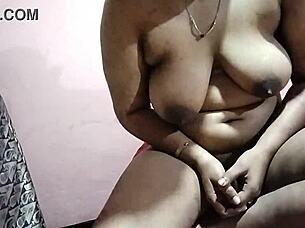 Skinny amateur with saggy big tits experiences rough homemade pounding