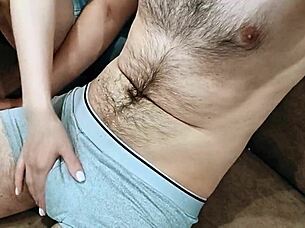 bold hungarian babe teases with wet blowjob and handjob for birthday