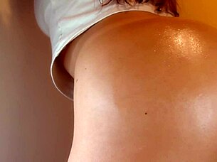 Uncensored Japanese beauty bent over for intense doggystyle pounding and cum on ass