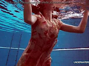 Martina the hot Croatian keeps up her steamy show in the shower outdoors.