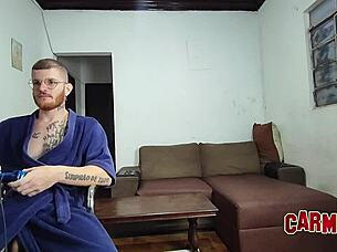 Hey muscular guy, thrusting into a wet pussy is way better than video games!