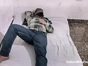 Wet shaved Indian pussy pounded rough in doggystyle with big tits bouncing and creampie finish