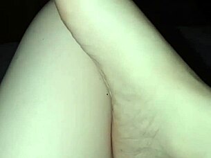 Casual barefoot encounter turns into a playful foot fetish exploration in the dark