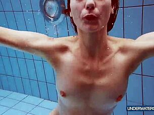 Martina the hot Croatian keeps up her steamy show in the shower outdoors.