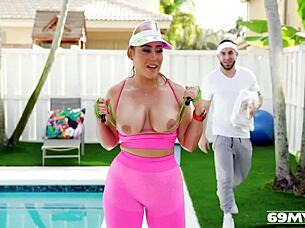 Oh yeah, check out this hot milf Carmela Clutch working her big ass in intense cowgirl and doggystyle action.