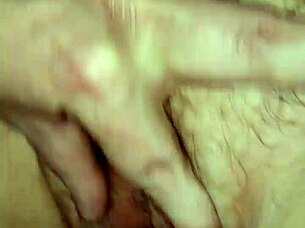 Wife moans loudly during intense sex session. She reaches orgasm and gets filled with creampie.
