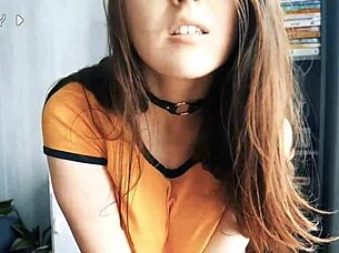 GFE Jerking Off With Busty Brunette Friend