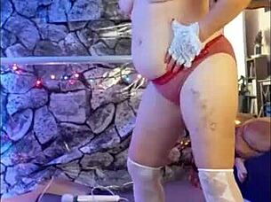 Hotwife Steffi's Seductive Pussy Dance In Costumes Teases With Big Lips And Voyeur Vibes