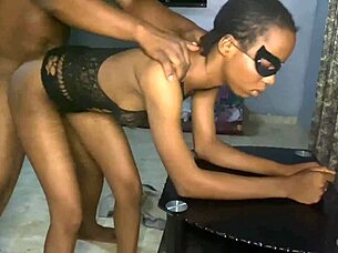 From restroom to my bedroom, why does this ebony babe keep taking my dick?