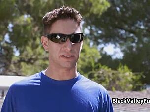 Why Does This Nubian Princess Crave Sucking Huge White Cock Outdoors By The Pool?