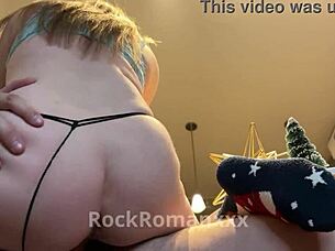 Hey, check out this real homemade creampie where stepdaughter gets fucked hard by stepdad at the family holiday party - full intense scene with monster cock and orgasm.