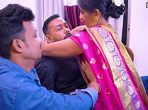 Husband Shares Innocent Wife with Friend in Hairy Chubby Threesome