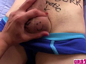 i love teasing small cocks in this sorority prank with big tits handjob