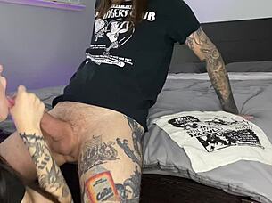 Gerageyn Catches Nerd Jerking Off With Panties And Gives Deepthroat Help