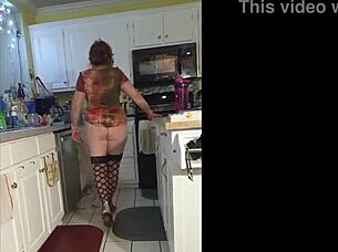 Hotwife Steffi's Seductive Pussy Dance In Costumes Teases With Big Lips And Voyeur Vibes