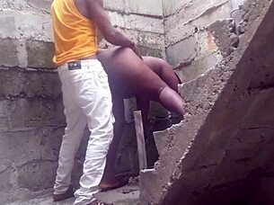 my neighbor brick layer pounded me rough in uncompleted building