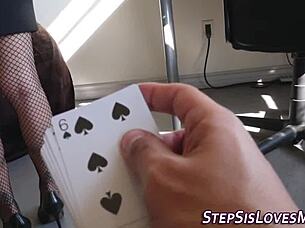 amateur in heels spits during intense pov session