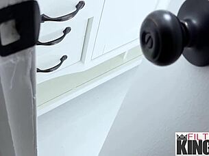 Last time riding and fucking with big tits latina in steamy shower encounter.  