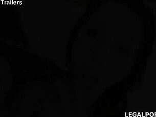 Exclamatory-Provocative Smashed slim slut! July Sunn vs Mike Chapmans monster black cock in garage anal!