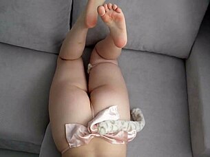 Petite amateur in cat costume rides cock