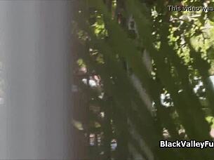 Why Does This Nubian Princess Crave Sucking Huge White Cock Outdoors By The Pool?