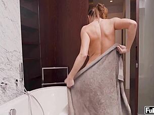 josephine jackson craves a massive load filling her wet pussy. she rides cowgirl and bends over for deepthroat blowjob.