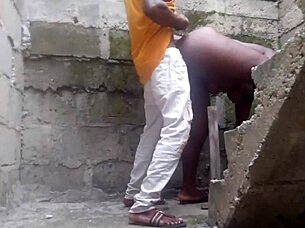 my neighbor brick layer pounded me rough in uncompleted building