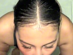 Intriguing Colombian ebony beauty in gym dress takes big ass doggystyle in kitchen homemade action