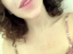 teacher engages in student facetime fantasy with solo masturbation fingering big natural tits pussy dirty talk pov