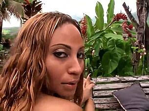 I Feel So Thrilled with This Curly Black Booty in an Ebony Threesome Adventure