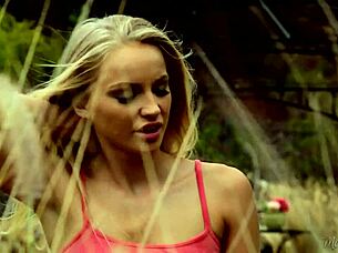 busty housewife and her young gardener girl!