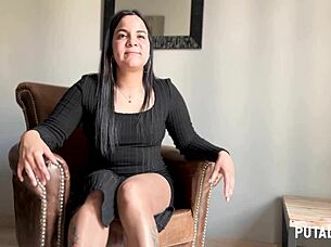 putalocura torbe catches shy fat salomé to be model and fucks her in hotel with blowjob cowgirl doggystyle cum swallow