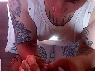 Early morning cum in mouth craving hits her hard