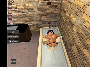 Intense Roblox game features hardcore fucking with big tits bunny character